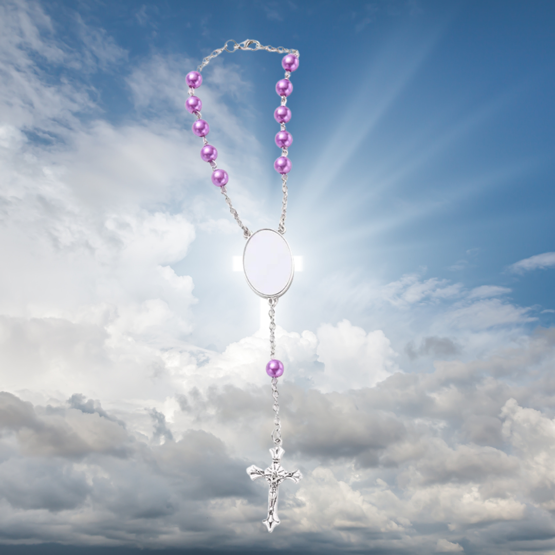 Rosario Personalizzabile con Foto a Colori "FAITHMEMORY"