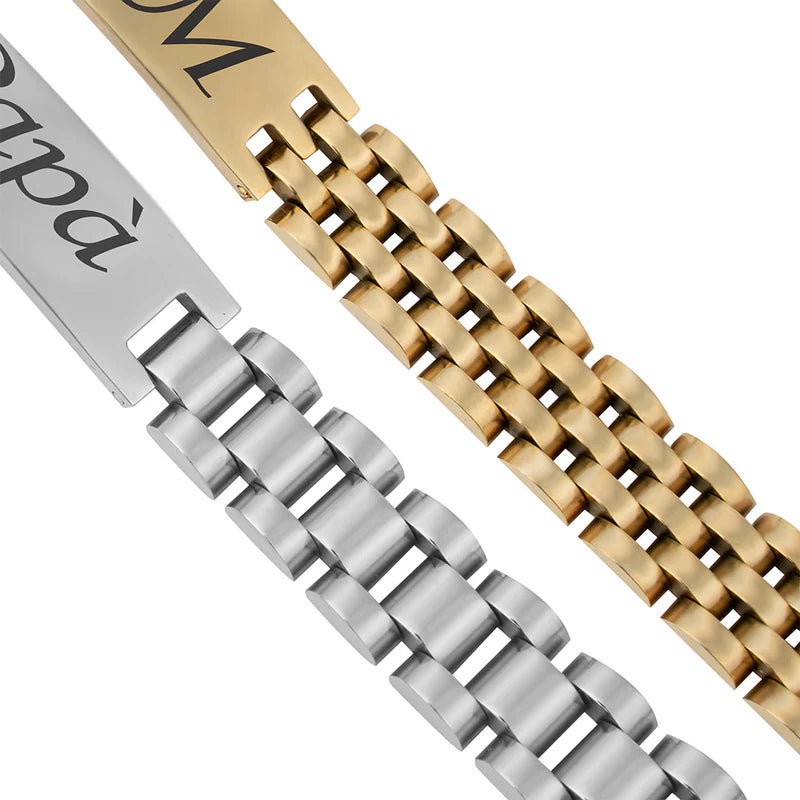 Bracciale da Uomo Personalizzabile con Incisione "VIRTUS"