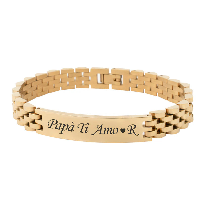 Bracciale da Uomo Personalizzabile con Incisione "VIRTUS"