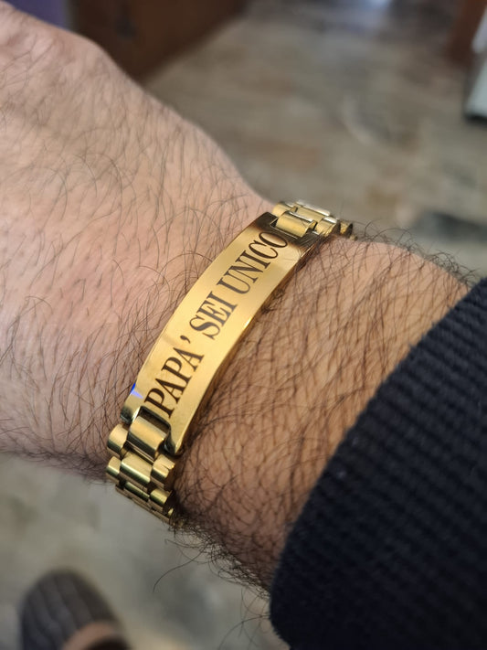 Bracciale da Uomo Personalizzabile con Incisione "VIRTUS"