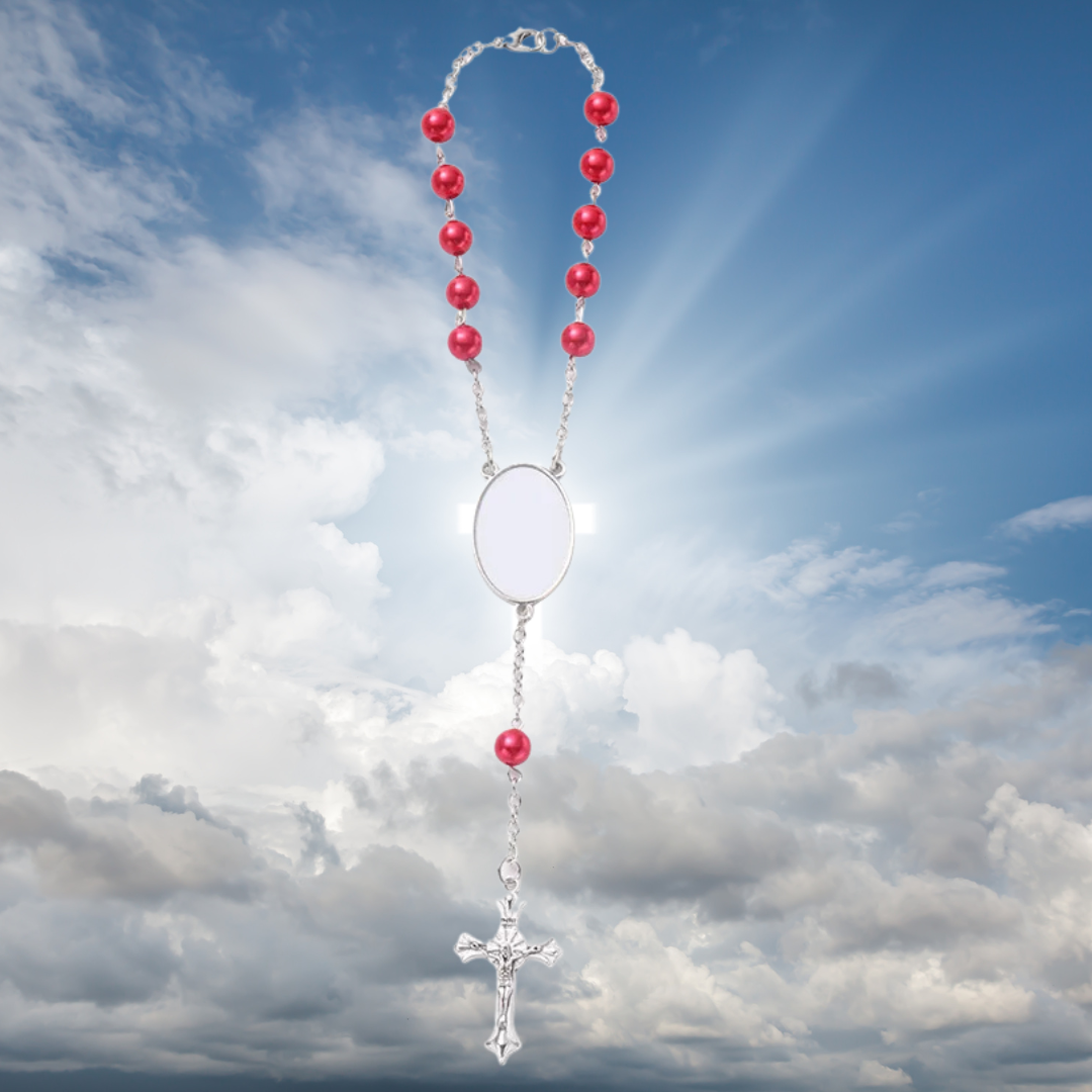 Rosario Personalizzabile con Foto a Colori "FAITHMEMORY"