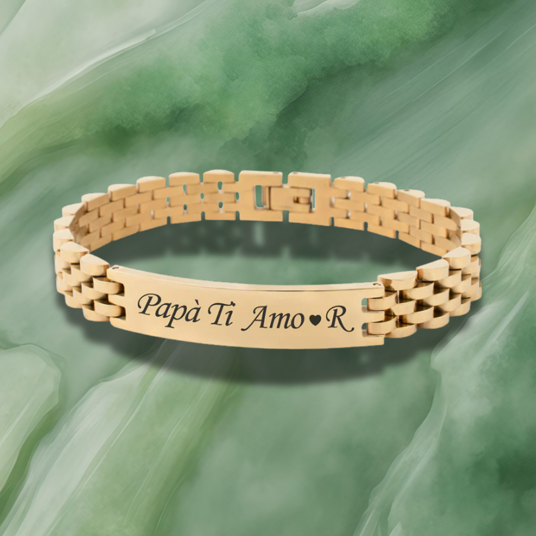 Bracciale da Uomo Personalizzabile con Incisione "VIRTUS"