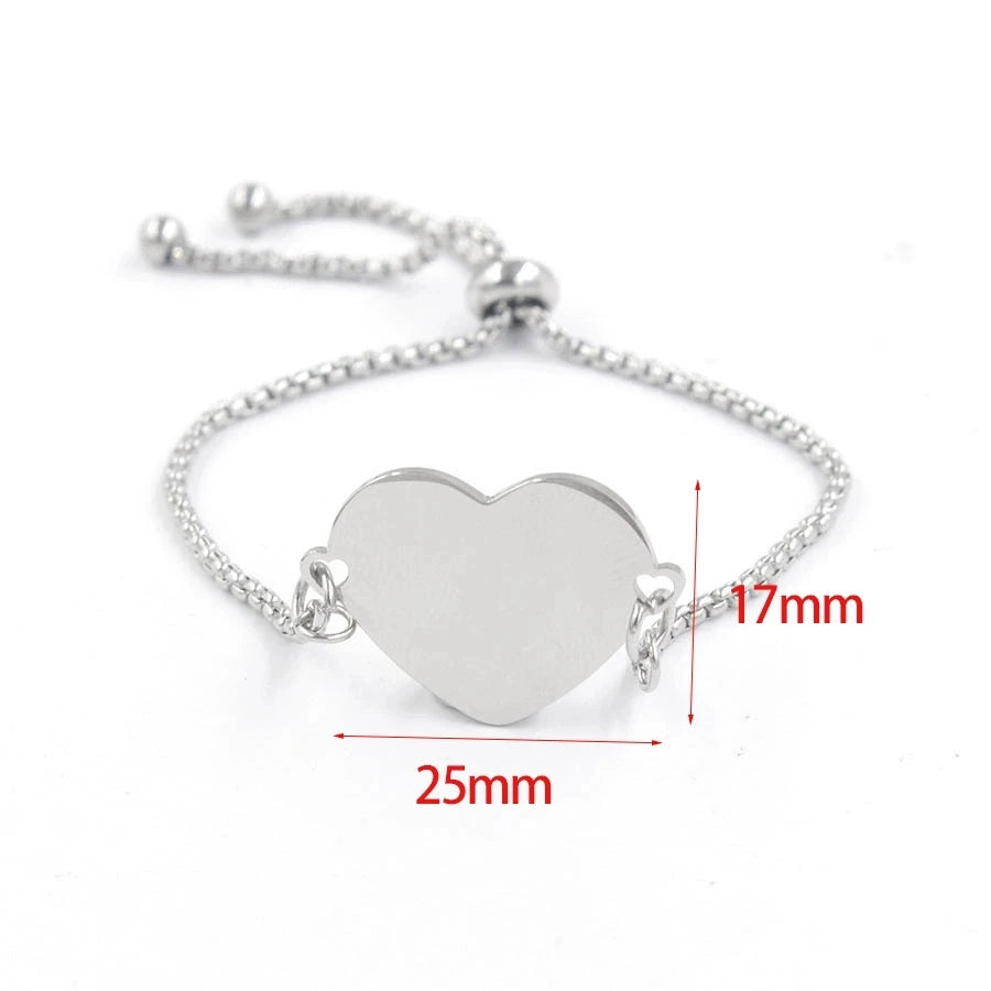 Bracciale con Cuore Personalizzabile con Foto e Testo "HEARTSHINE"