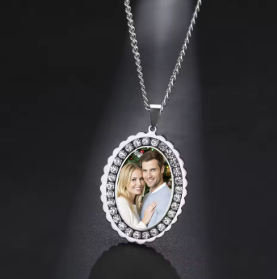 Collana Personalizzabile con Foto a Colori  e Dedica "CHARM ME"