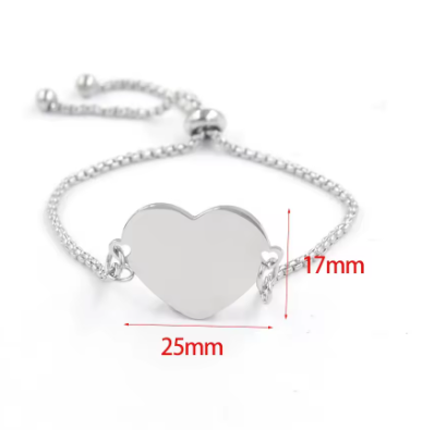 Bracciale con Cuore Personalizzabile con Foto e Testo "HEARTSHINE"