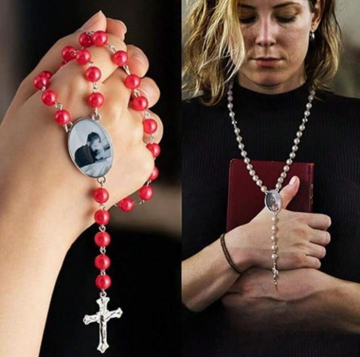 Rosario Personalizzabile con Foto a Colori "FAITHMEMORY"