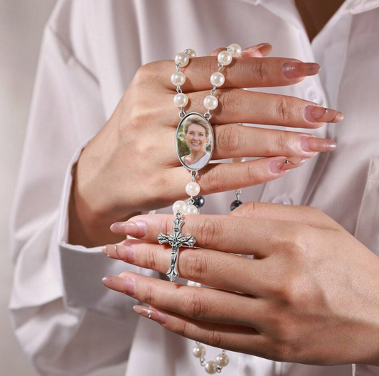Rosario Personalizzabile con Foto a Colori "FAITHMEMORY"