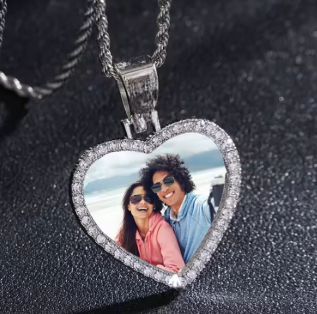 Collana Personalizzabile con Foto a Colori  e Dedica "CHARM ME"