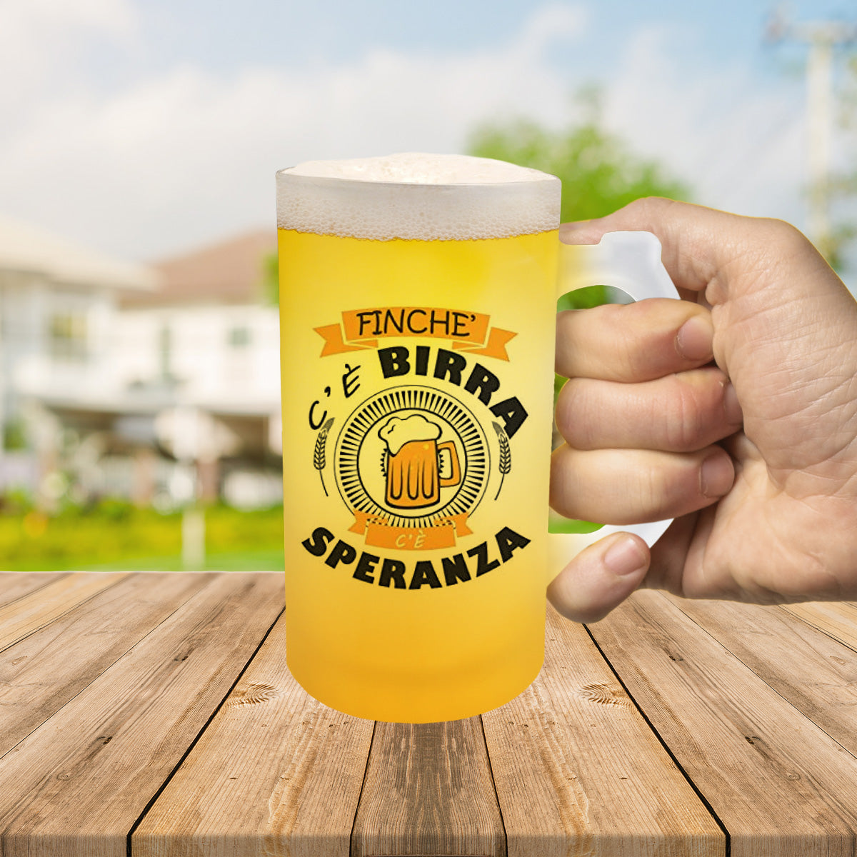 Boccale di Birra in Vetro Personalizzabile con Foto,Dedica e Musica "BREWMASTER"