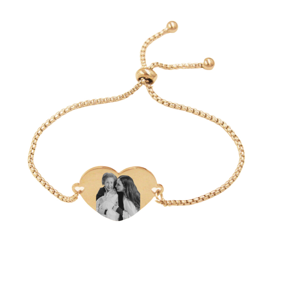 Bracciale con Cuore Personalizzabile con Foto e Testo "HEARTSHINE"